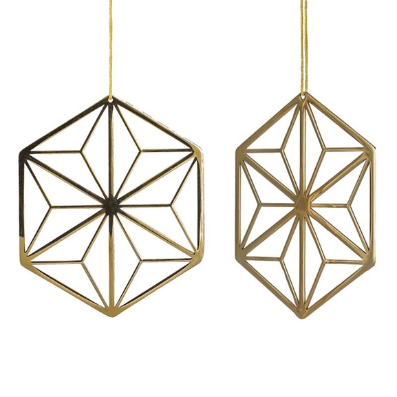 DECO Snowflake Juldekoration Guld - Astrid & Agnes - Snabb frakt & paketinslagning - Nordicspectra.se