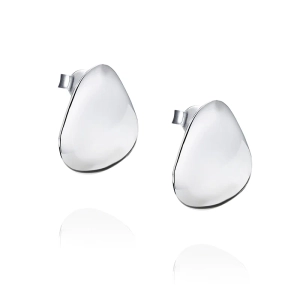 Ohrringe aus Silber in Blütenblattform