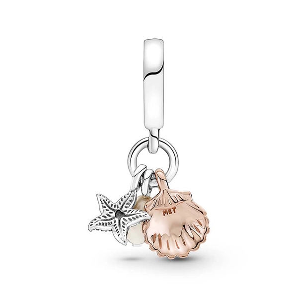 Süßwasserzuchtperle, Seestern & Muschel Dreifacher Charm-Anhänger von PANDORA, Schneller Versand - Nordicspectra.de