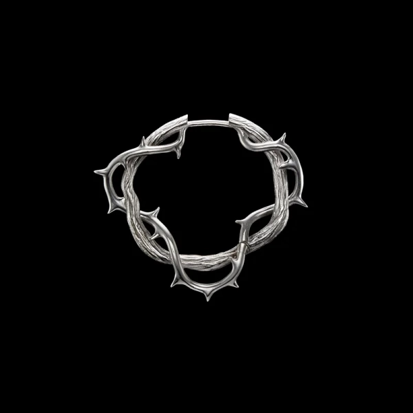 Thorn Hoop Earring i silver