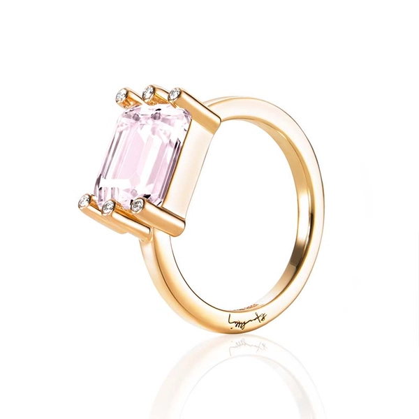 Beautiful Dreamer Ring - Morganite Gold von Efva Attling, Schneller Versand - Nordicspectra.de