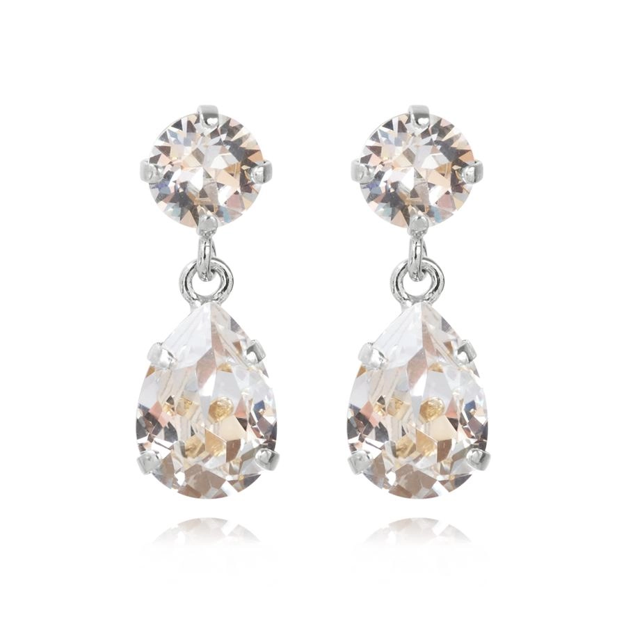 Caroline Svedbom - Mini Drop Earrings Rhodium Crystal