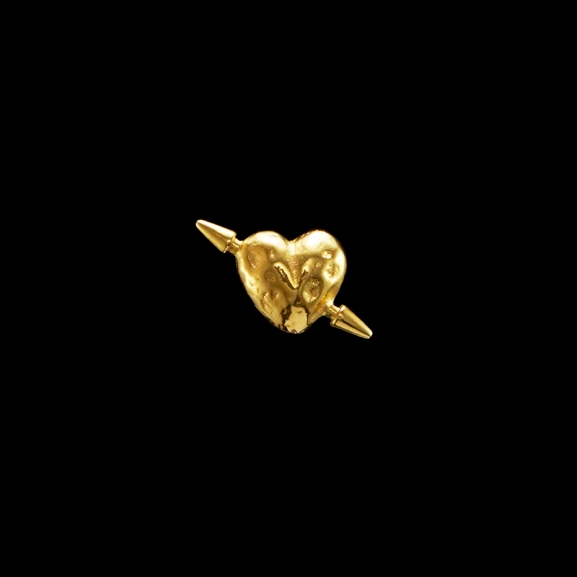 Tuvstarr's Heart Ear Stud Gold - Maria Nilsdotter - 1-2 dagars leverans - Nordic Spectra
