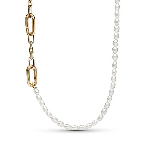 Pandora ME Slim Treated Freshwater Cultured Pearl Halsband Guld - PANDORA - Snabb frakt & paketinslagning - Nordicspectra.se