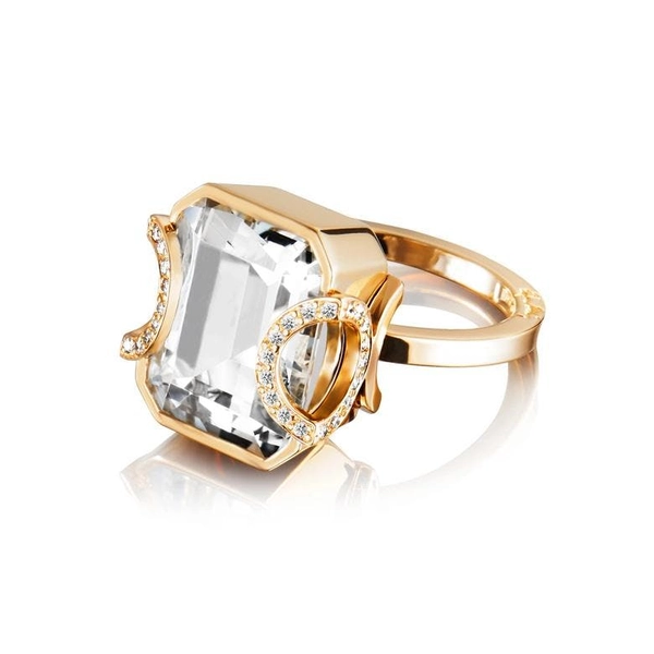 Little Magic Star Ring Crystal Quartz Gold - Efva Attling ringar - Snabb frakt & paketinslagning - Nordicspectra.se
