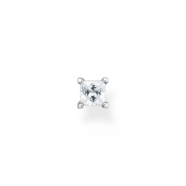 Einzel Ohrstecker Weißer Stein Silber von Thomas Sabo, Schneller Versand - Nordicspectra.de