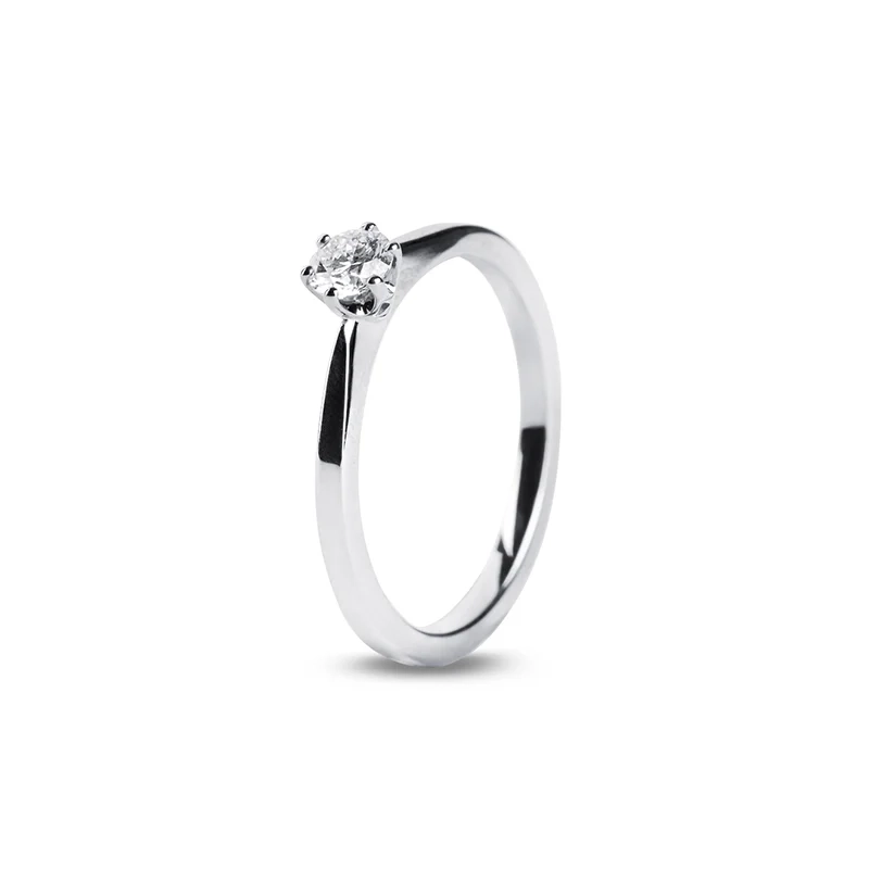 Iris Solitaire Ring 0.25 White Gold