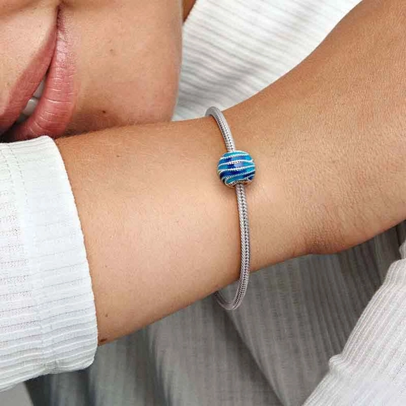 Blaue Welle Charm von PANDORA, Schneller Versand - Nordicspectra.de