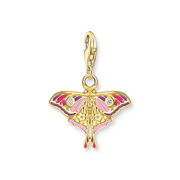Charm-Anhänger bunter Nachtfalter vergoldet - Thomas Sabo - Nordic Spectra