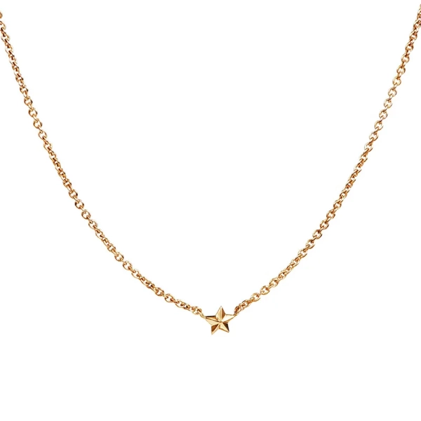 Micro Catch A Falling Star Halskette Gold in 18K Gold mit kleinem Stern