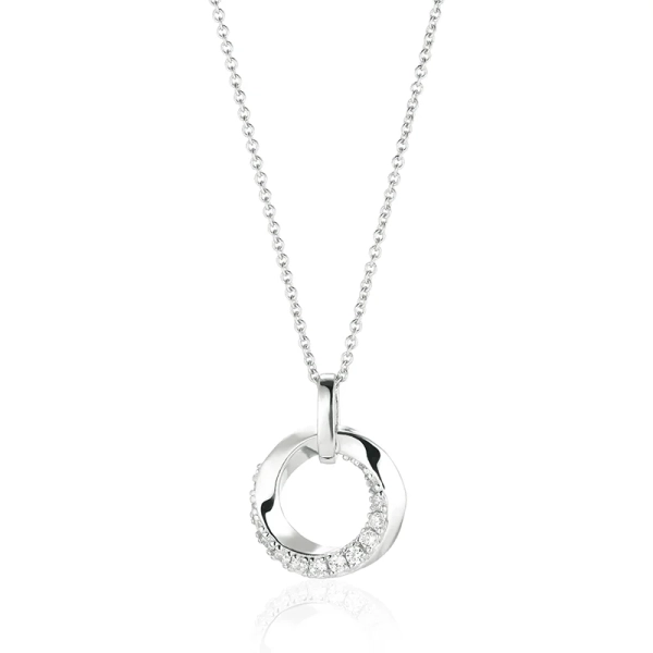 Ferrara Pendant i silver med gnistrande cubic zirconia från Sif Jakobs. Elegant smycke från Ferrara-kollektionen.