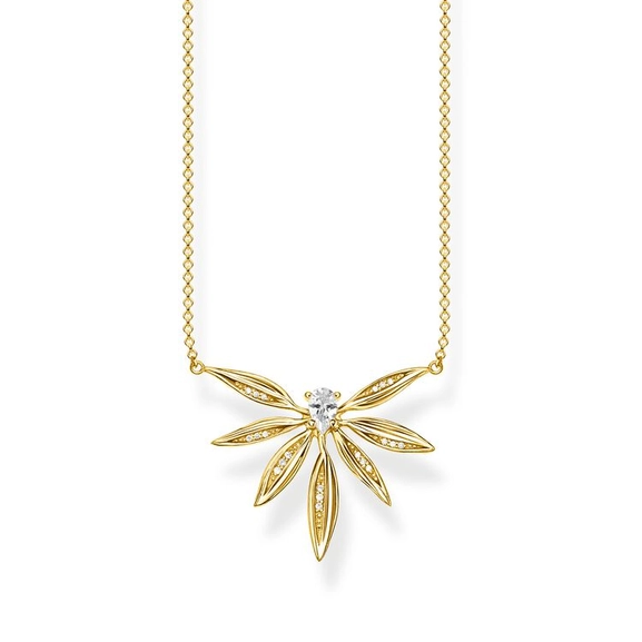Halsband Glittrande Blad Guld - Thomas Sabo halsband - Snabb frakt & paketinslagning - Nordicspectra.se
