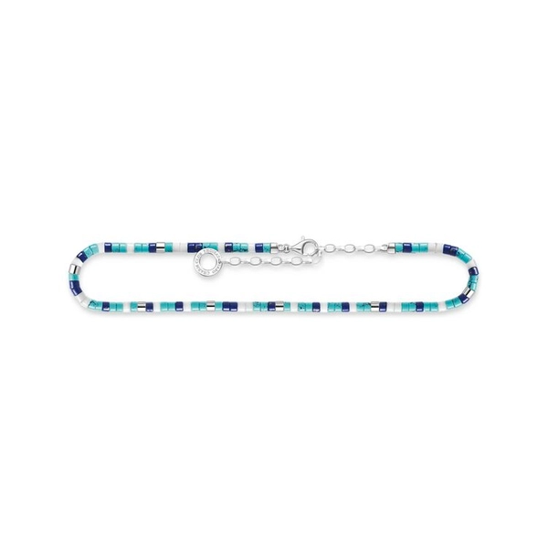 Fußkette Mit Mix Blauen Steinen Silber von Thomas Sabo, Schneller Versand - Nordicspectra.de