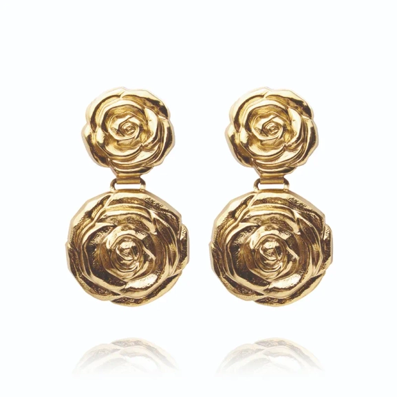 Rosita Grande Earrings Gold från Caroline Svedbom
