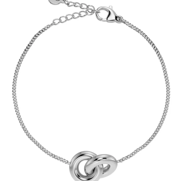 Chunky Eternal Bracelet i polerat rostfritt stål med justerbar längd 16-19 cm