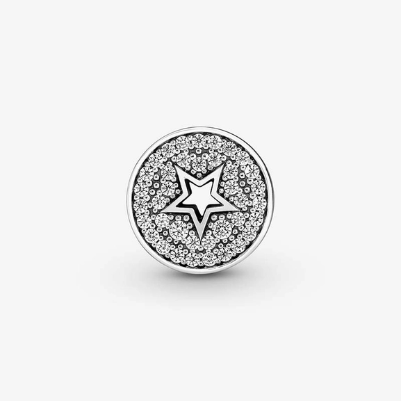 Pavé & Stern Glückwünsche Charm von PANDORA, Schneller Versand - Nordicspectra.de