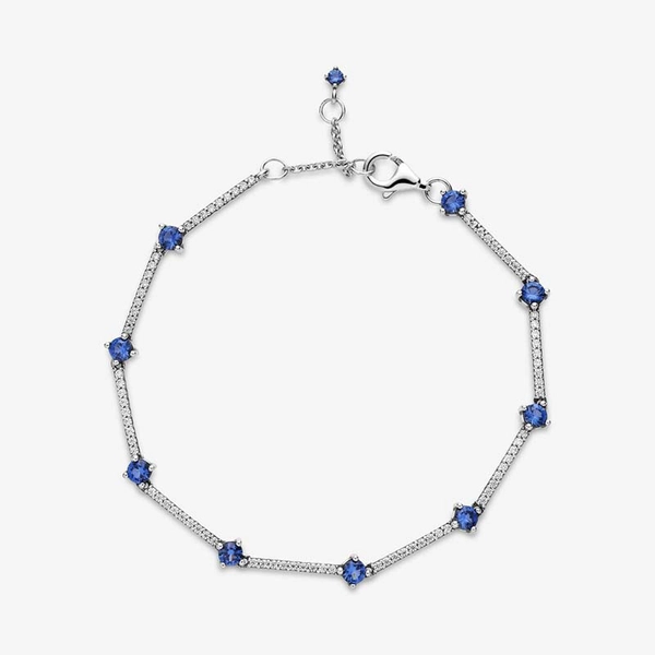 Glittrande Blå Pavé Stavar Armband - PANDORA - Snabb frakt & paketinslagning - Nordicspectra.se