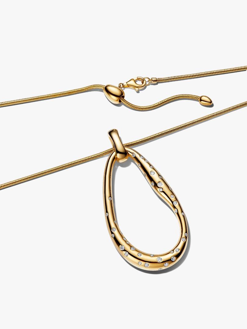 Halsband med Stor Organisk Form Guld från Pandora