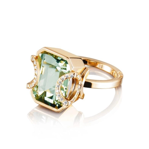 Little Magic Star Ring Green Quartz Gold - Efva Attling ringar - Snabb frakt & paketinslagning - Nordicspectra.se