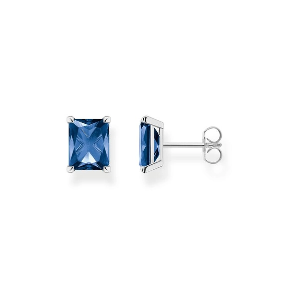 Ohrstecker Blauer Stein Silber von Thomas Sabo, Schneller Versand - Nordicspectra.de