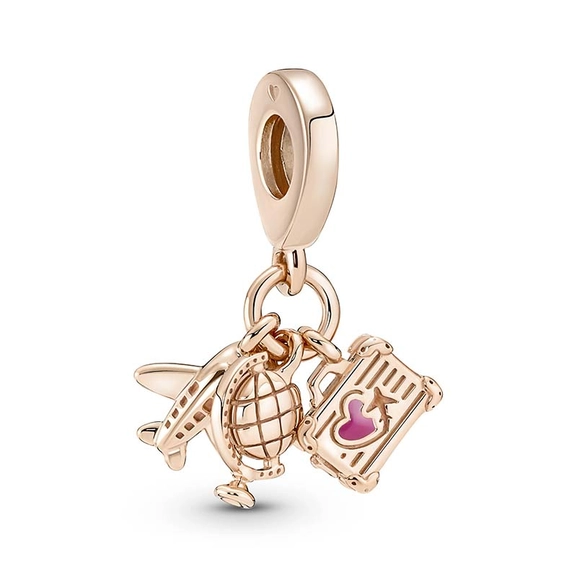 Flugzeug, Globus & Koffer Charm-Anhänger von PANDORA, Schneller Versand - Nordicspectra.de