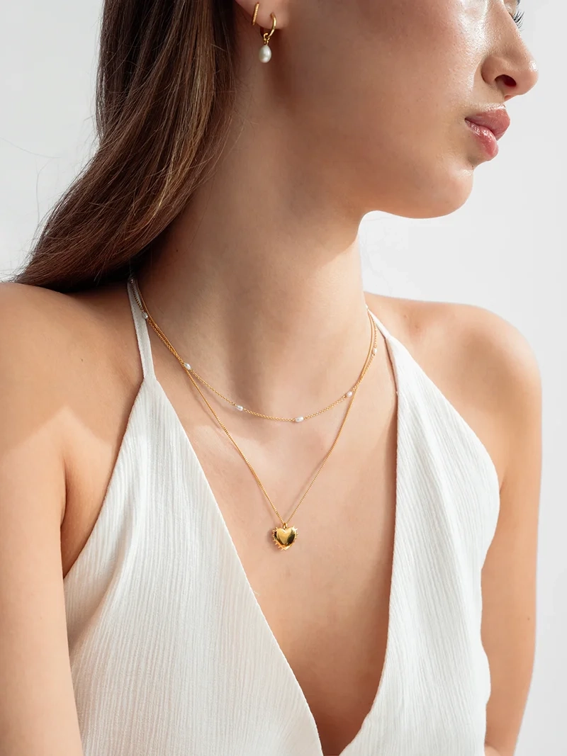 Treasure Multi Pearl Necklace Gold - Syster P - Snabb leverans & Gratis paketinslagning - Nordic Spectra