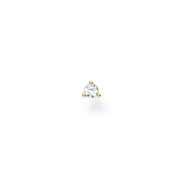 Einzel Ohrstecker Weisser Stein Gold von Thomas Sabo, Schneller Versand - Nordicspectra.de
