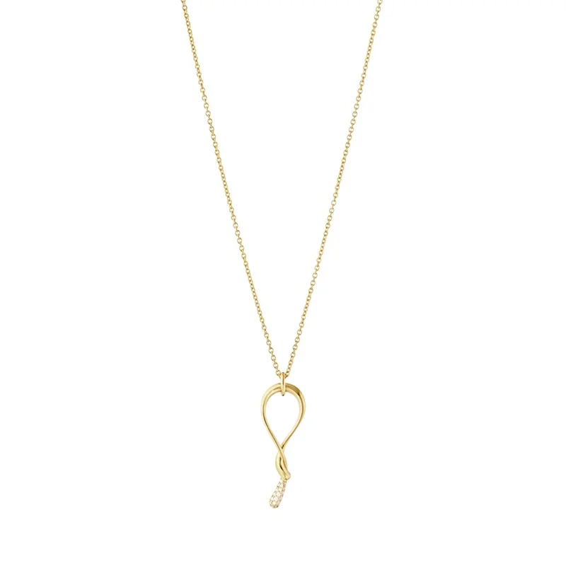 Georg Jensen - Mercy Swirl Halsband Guld & Diamanter