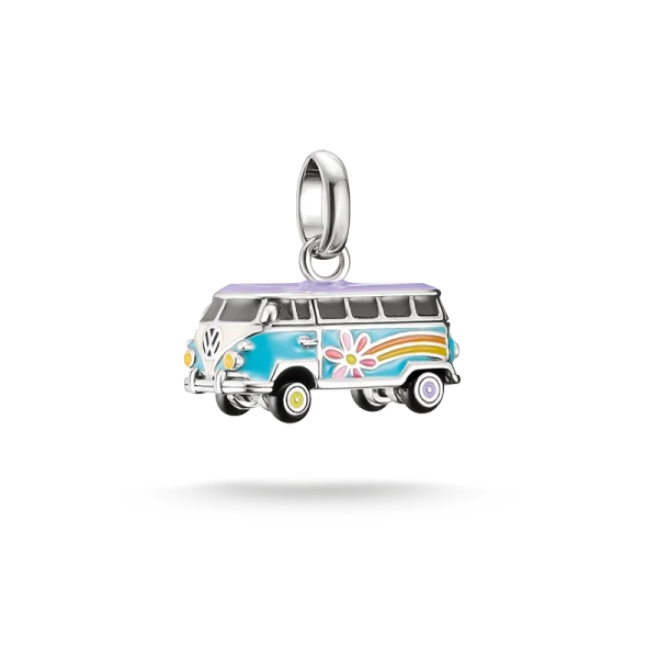CC Connect Volkswagen Buss Berlock i färgglad emalj och silver
