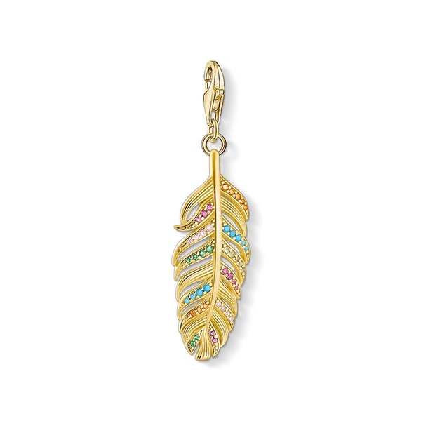 Charm-Anhänger Feder gold von Thomas Sabo, Schneller Versand - Nordicspectra.de