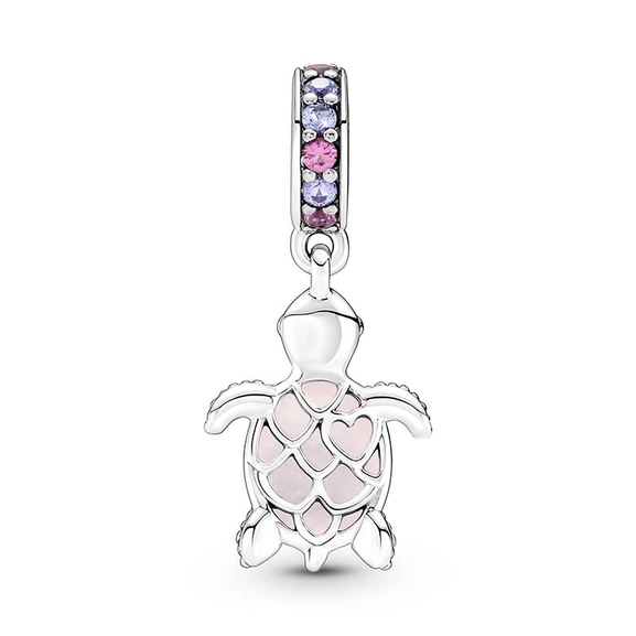 Rosafarbene Meeresschildkröte Murano-Glas Charm-Anhänger von PANDORA, Schneller Versand - Nordicspectra.de