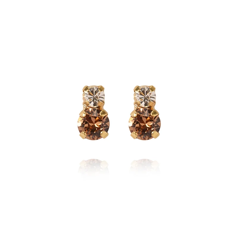 Caroline Svedbom - Leah Earrings Gold Recreated Topaz Combo