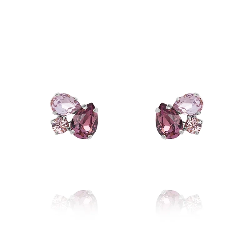 Caroline Svedbom - Alisia Earrings Rhodium Violet Combo