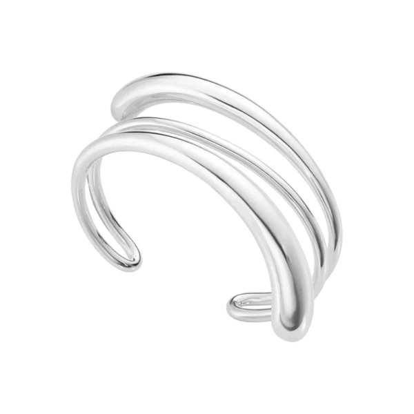 Mercy Big Twist Bangle i silver med skulptural tvist