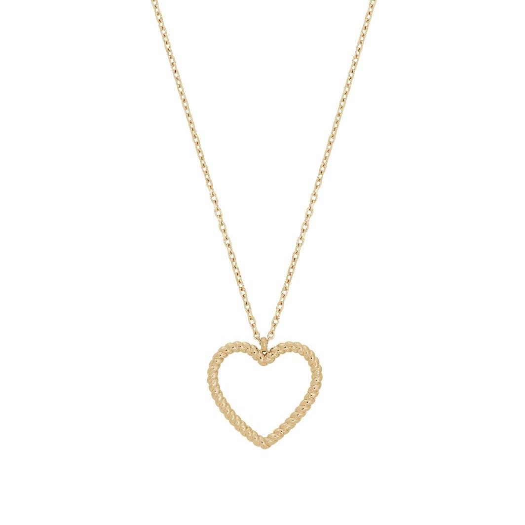 Edblad - Rope Heart Necklace M Gold