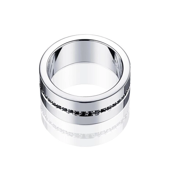 Wide & Black Stars Ring White Gold - Efva Attling ringar - Snabb frakt & paketinslagning - Nordicspectra.se