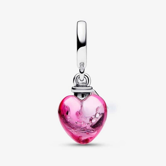Liebestrank Murano-Glas Herz Charm-Anhänger von PANDORA, Schneller Versand - Nordicspectra.de