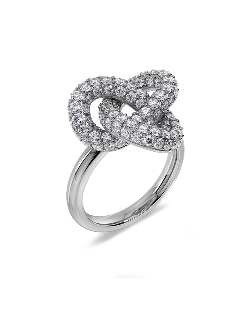 Edblad Infinity Knot Sparkle Ring i stål med cubic zirconia