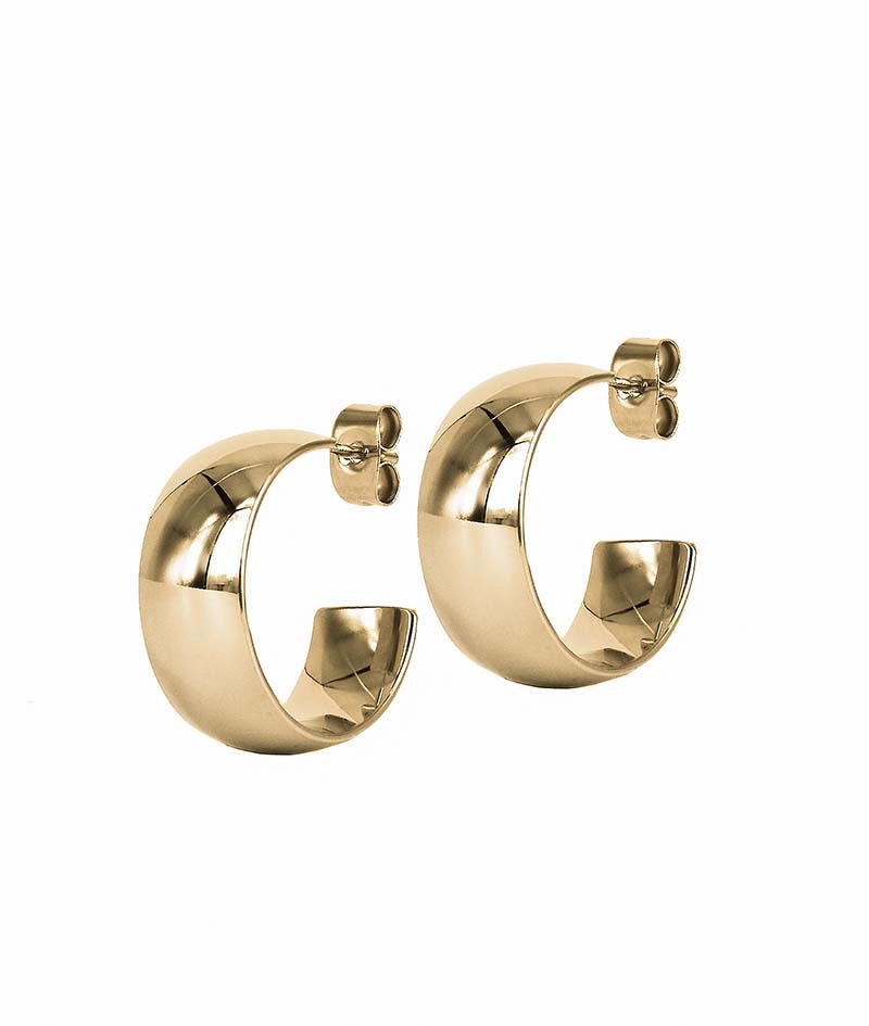 KLARA Wide Örhänge 20 mm Guld - Astrid & Agnes - Snabb frakt & paketinslagning - Nordicspectra.se