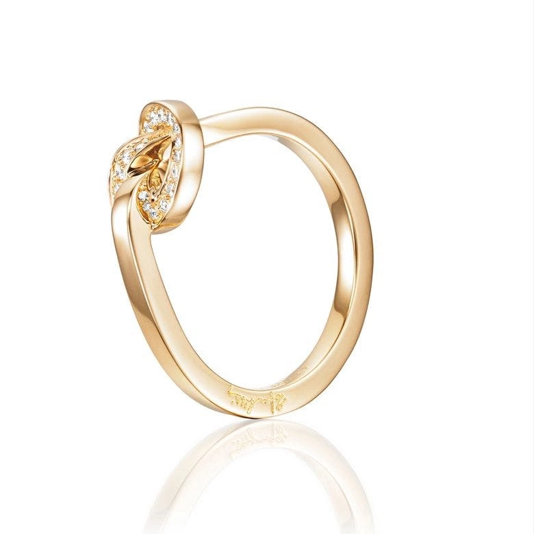 Efva Attling - Love Knot & Stars Ring Gold