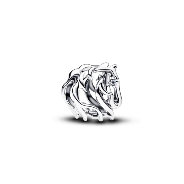 Öppen Häst Berlock från Pandora i äkta silver med gnistrande cubic zirconia för en extra känsla av elegans och styrka.