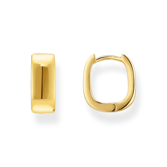 Kvadratiska Mini Chunky Hoops Guld - Thomas Sabo - Snabb leverans & paketinslagning - Nordic Spectra