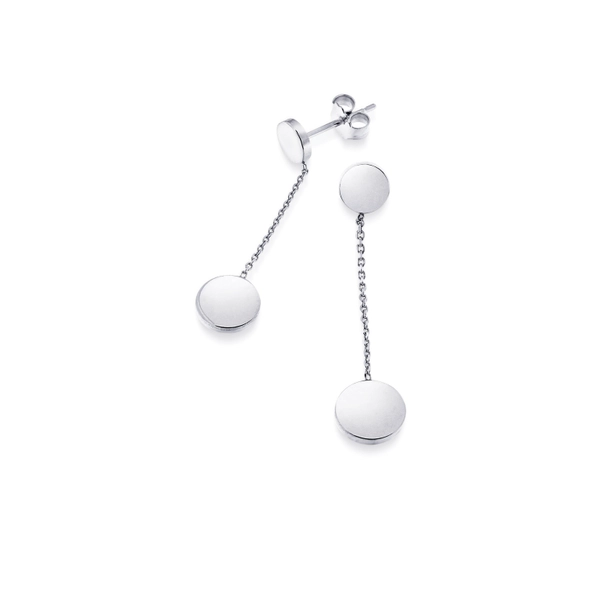 Örhängen Hängande Brickor Silver - Snabb frakt & paketinslagning - Nordicspectra.se