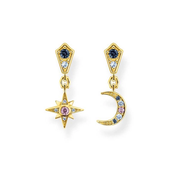 Ohrringe Royalty Stern & Mond Gold von Thomas Sabo, Schneller Versand - Nordicspectra.de