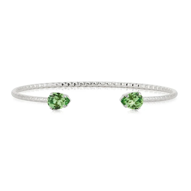 Caroline Svedbom - Amelia Bracelet Rhodium Recreated Peridot