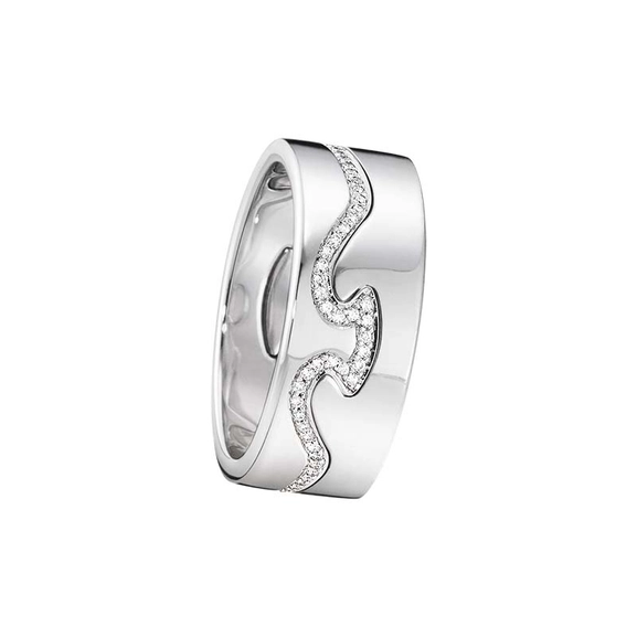 Fusion 2-delad Ring VG/Diamanter - Georg Jensen ringar - Snabb frakt & paketinslagning - Nordicspectra.se