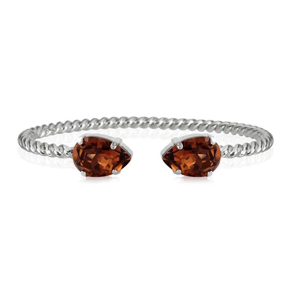 Mini Drop Bracelet Rhodium Smoked Topaz - Caroline Svedbom - Snabb frakt & paketinslagning - Nordicspectra.se
