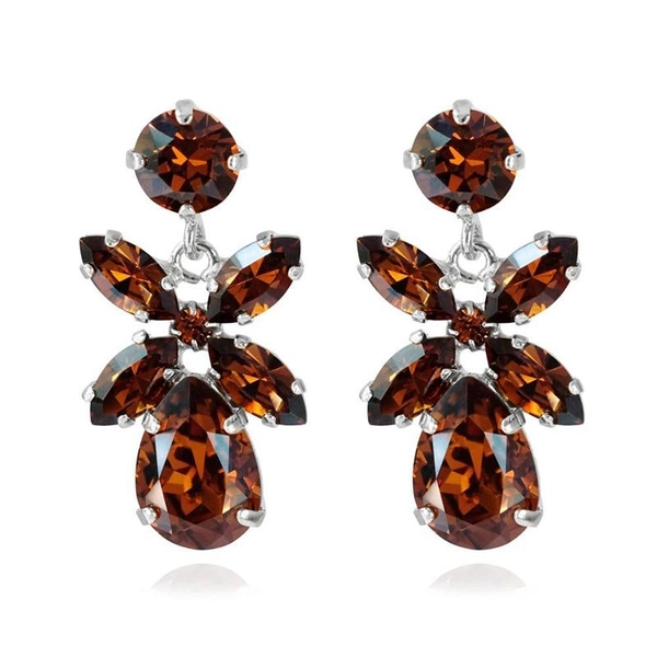Mini Dione Earring Rhodium Smoked Topaz - Caroline Svedbom - Nopea toimitus ja lahjapakkaus - Nordic Spectra