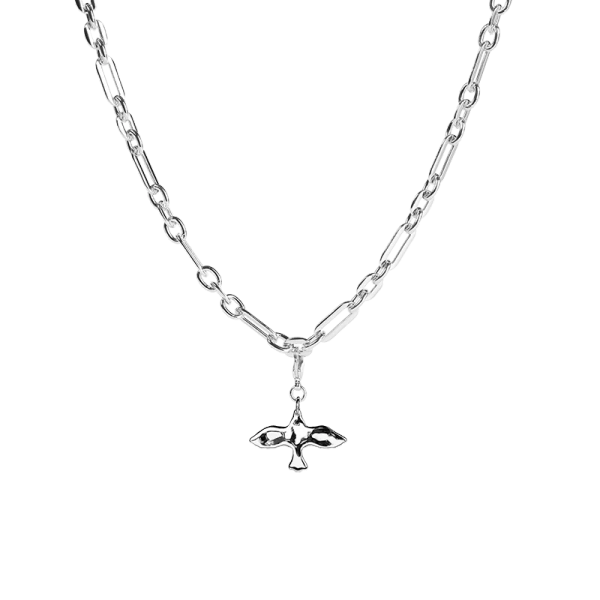 Organic Dove Chunky Chain Necklace Silver - Emma Israelsson - Snabb frakt & paketinslagning - Nordic Spectra