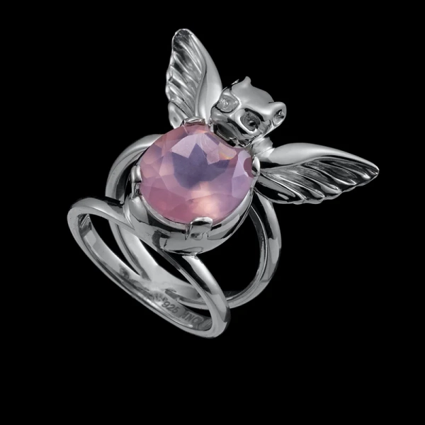 Gargoyle Ring Rose Quartz - Maria Nilsdotter - 1-2 dagars leverans - Nordic Spectra